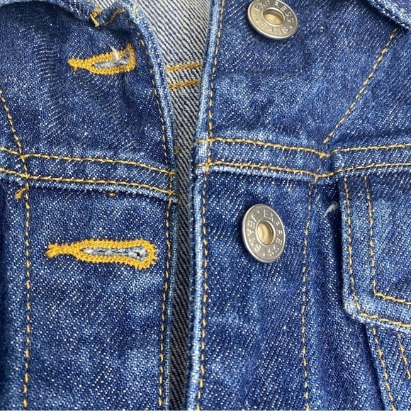 Vintage Express Rigid Denim Jean Vest Women’s Sz L - Picture 3 of 7